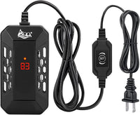 AQQA Aquarium Submersible Heater for Fish Tank,LED Temperature Display and Built-in Thermometer,External Controller Temperature Control Range 59℉-93℉,Safety Control Protects 100W