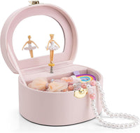 VLANDO Musical Jewelry Box for Girls - A.Light Pink