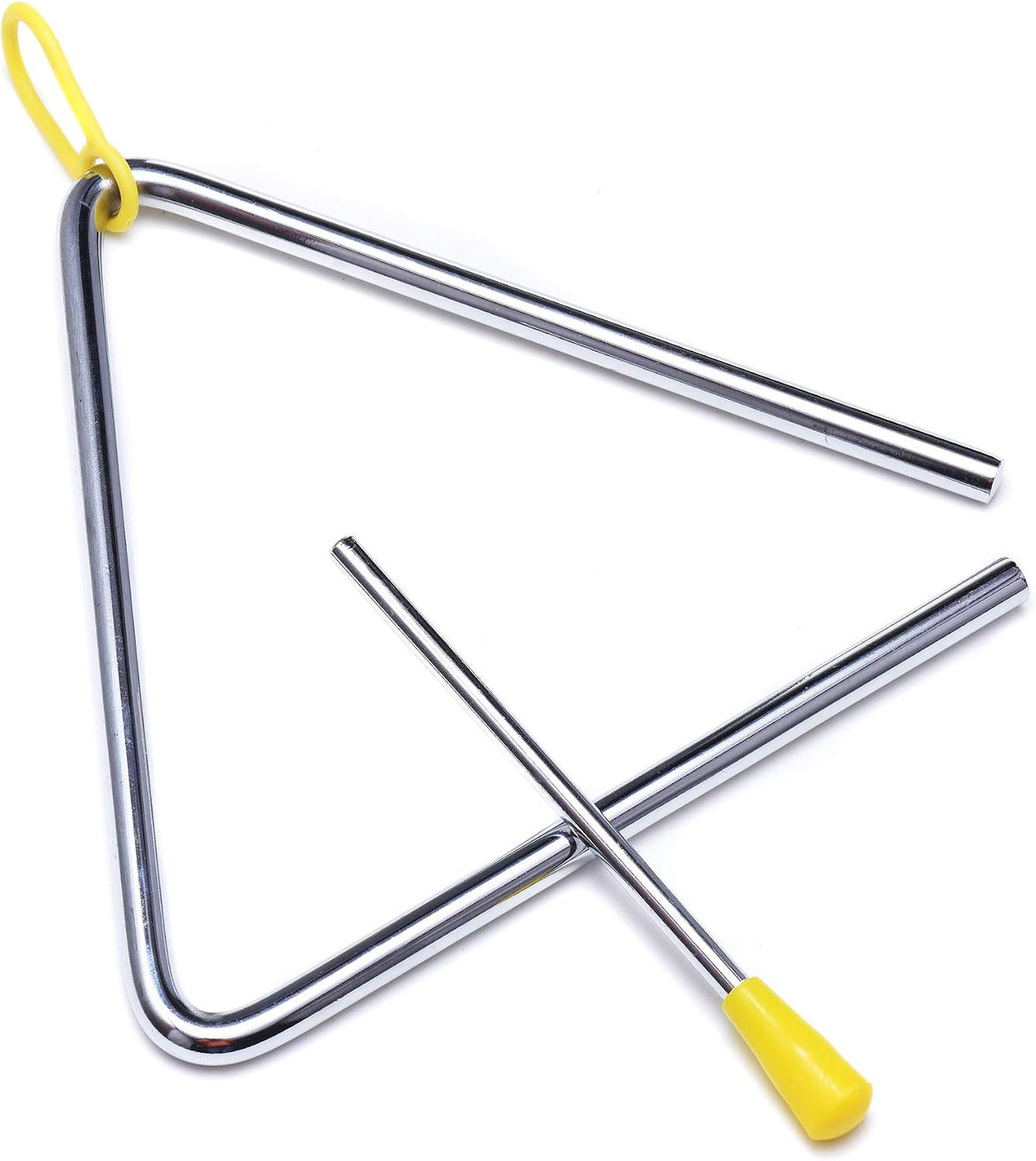 6 Inch Musical Steel Triangle Percussion Instrument With Striker – Fun for Kids & Family - 6 Inch