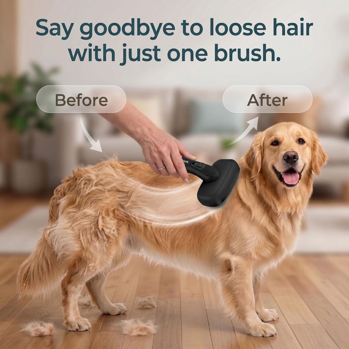 Self Cleaning Slicker Brush for Dog and Cat Shedding – Essentials for Dogs - Black - image 4