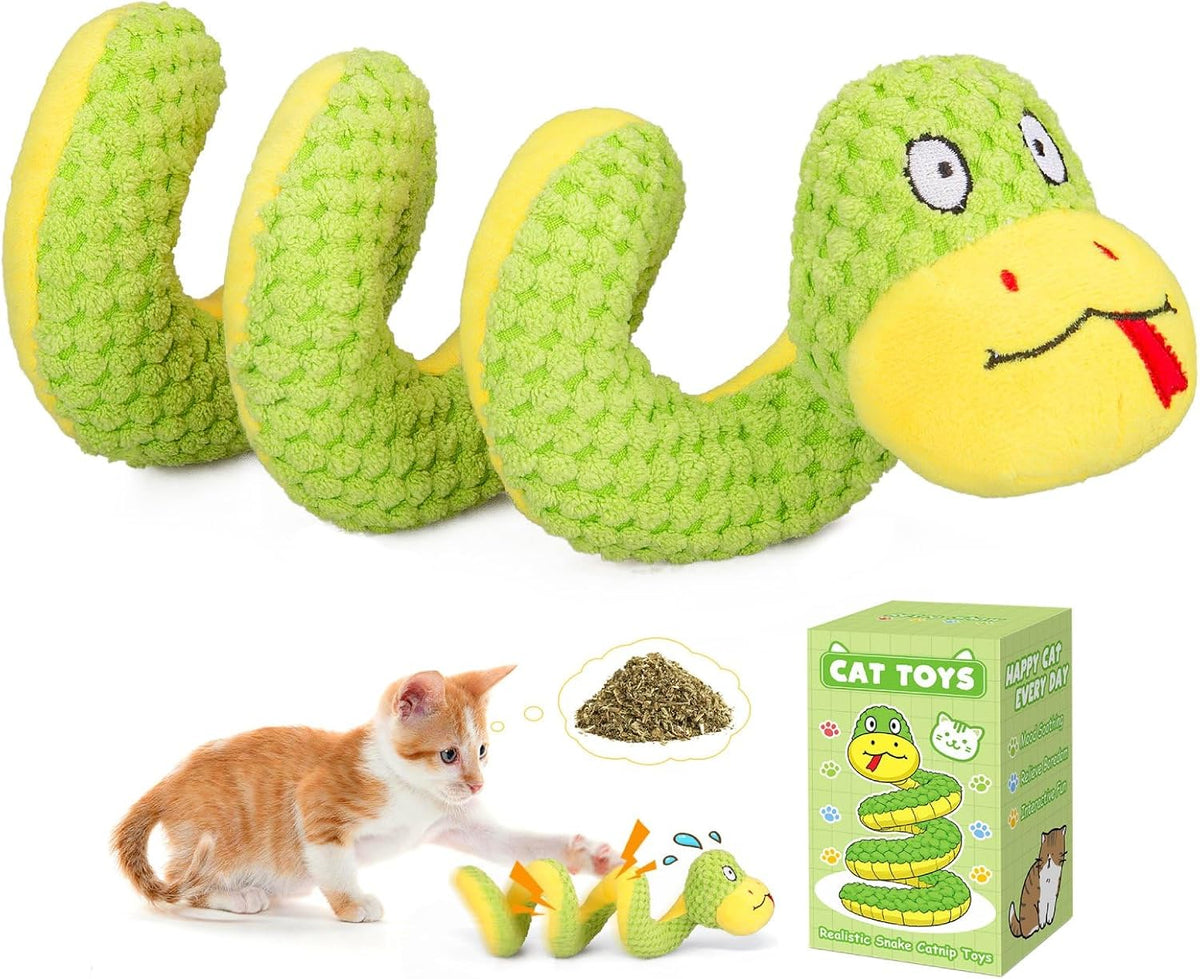 11"Snake Cat Toys Catnip Interactive Toy for Indoor Cats Kittens – Essentials for Cats - 14Inches