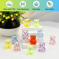 Siwarm 30 Pack Mini Cube Squishy Fidget Toys for Kids and Adults – Fun for Kids & Family - 30 Mini Bear Squishy - image 2