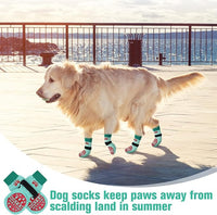BEAUTYZOO Anti-Slip Dog Socks,Dog Shoes for Hot/Cold Pavement,Paw Protectors with Grips 3 Pairs for Puppy Small Medium Large Senior Old Dogs,Dog Socks to Prevent Licking and Hardwood Floor Protection