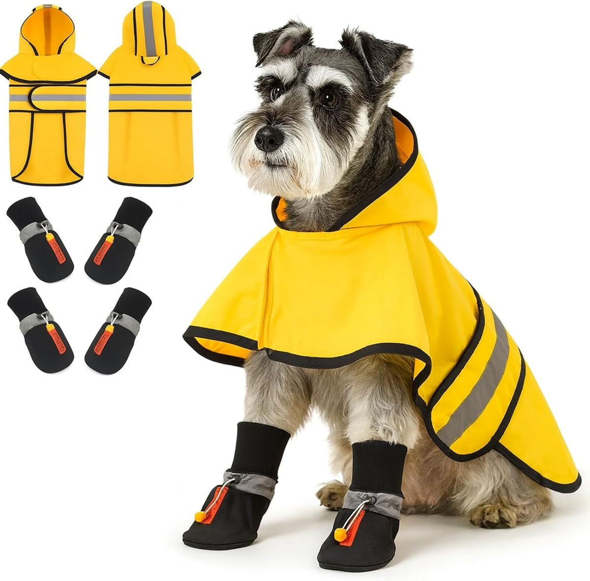 Waterproof Dog Raincoat Shoes 50-70lbs, Poncho Single Side – Essentials for Dogs - Single Side / 10-22lbs