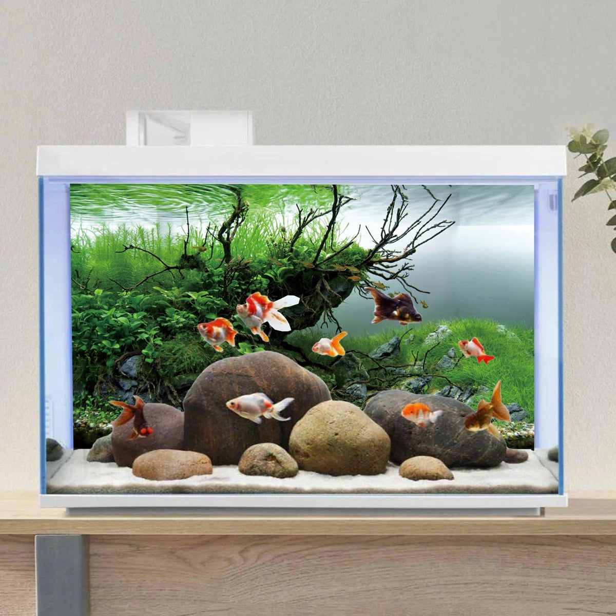 AWERT 48x24 in Branch Aquarium Backdrop Seagrass Fish Tank Background – Essentials for Fish - 48x24in/120x60cm - image 4