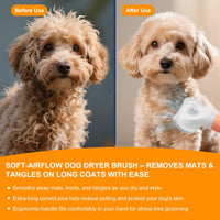 3-in-1 Pet Hair Dryer & Slicker Brush for Dogs & Cats, Portable - pink - image 4