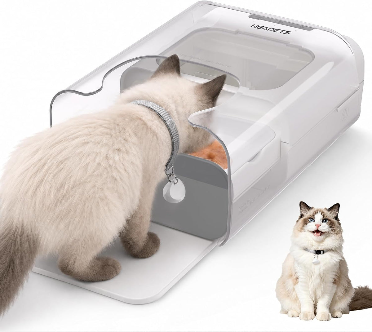 RFID Automatic Cat Feeder, Collar Sensor for Personalized Meals – Essentials for Cats - White