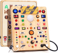 Busy Board with LED Light Switches - Large Busy Board