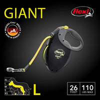 FLEXI Giant Tape Retractable Dog Leash - Black / 26 ft (Large) - image 2