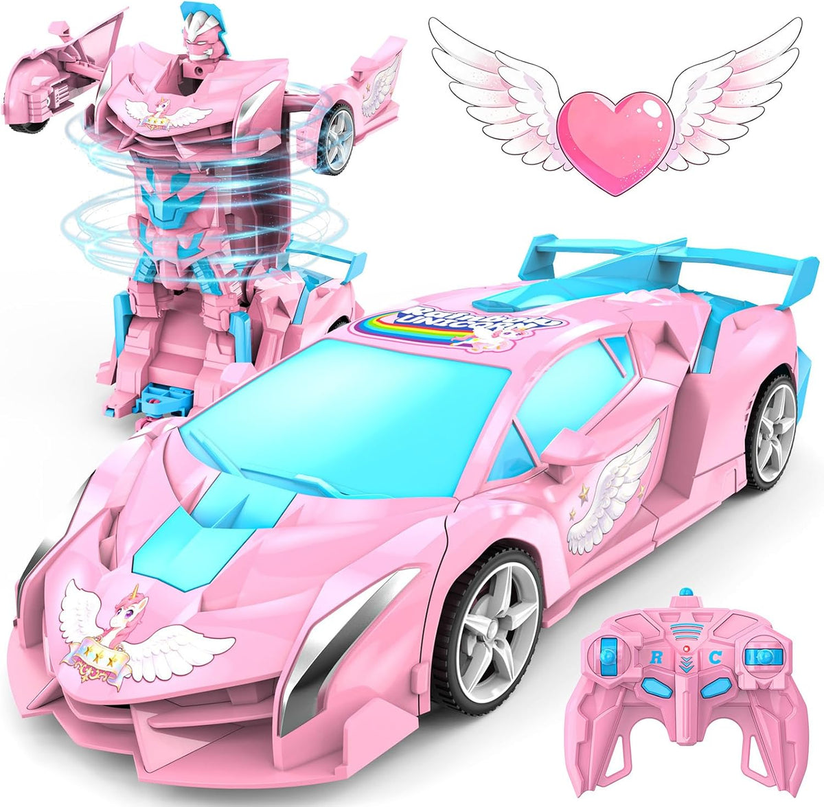 BLUEJAY Transform RC Cars for Boys 3-12 - Pink