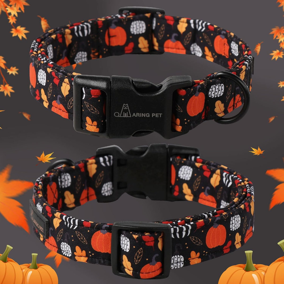 ARING PET Halloween Dog Collar-Cute Fall Dog Collar for Small Dogs - Large / Halloween Black - image 2