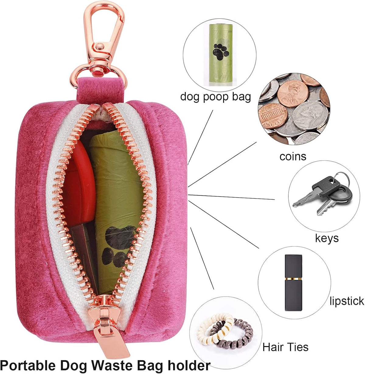 ARING PET Dog Waste Bag Dispenser - 1 Count (Pack of 1) / A:Rose red - image 2