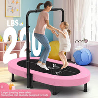 ANCHEER 56" Double Mini Trampoline for Kids - Pink - image 4