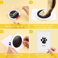Nabance Inkless Paw Print Kit for Dogs, Cats - Black / 3-Pack - image 3