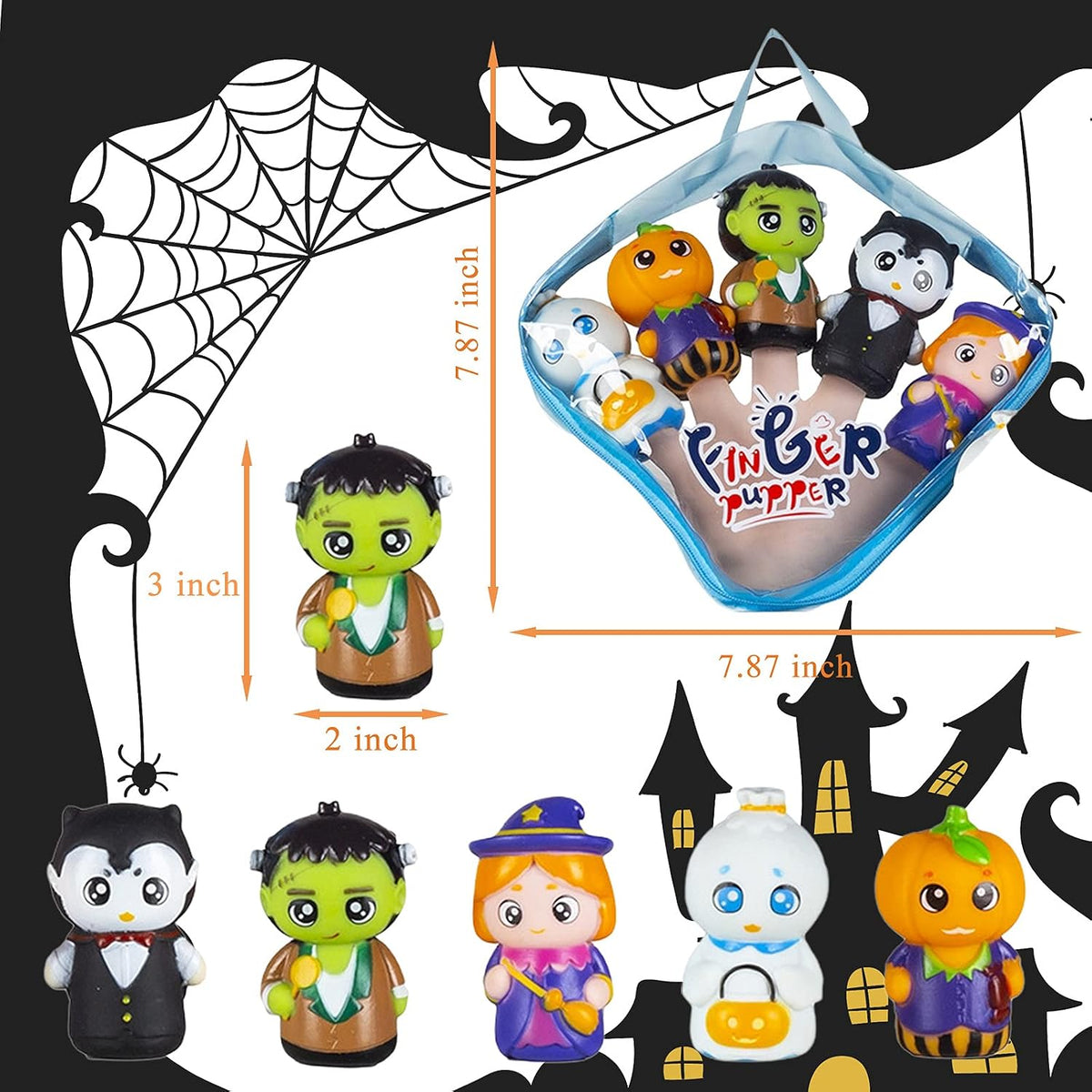 Finger Puppets for Kids, Tiny Hands Toys - halloween A - image 4