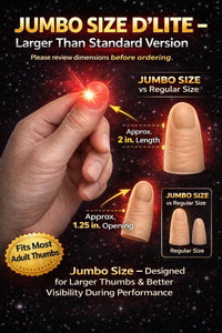 D'lite Magic Thumb Lightup Trick Set / 2 Original Amazing Ultra - Jumbo Red - image 2