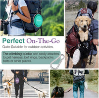 Pawaboo Collapsible Travel Dog Bowls 2 Pack with Lids&Carabiners - 450ml(Pack of 2) / A-Violet+Turquoise - image 3