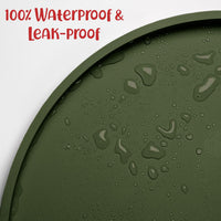 DogBuddy Dog Food Mat, Waterproof Dog Bowl Mat - 32"L x 19"W / Khaki Green - image 4