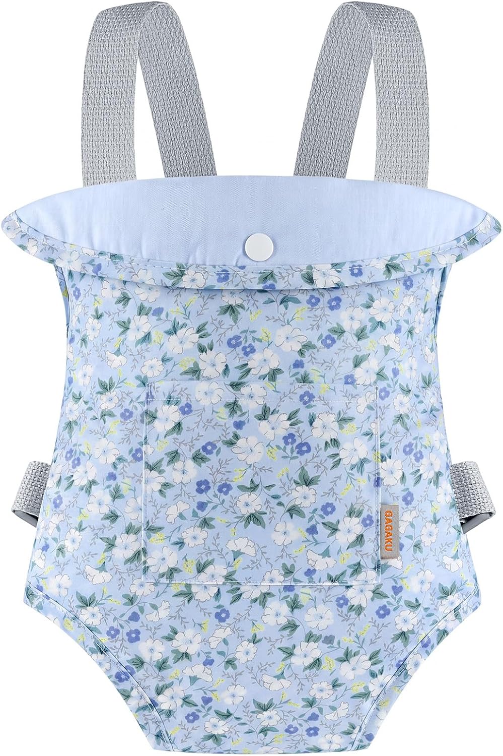 GAGAKU Baby Doll Carrier, Toy Baby Carrier for Dolls - Blue White Flowers