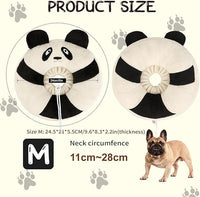 Adjustable Cat Collar Soft to Stop Licking After Surgery for Kitten, Alternative to Cone of Shame, Donut Cone for Cats, Pet Elizabethan Collar (Panda, Medium)
