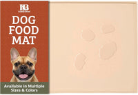 Leash Boss Rectangular Silicone Pet Feeding Mat, Raised Edge - 30"L x 22"W / Beige