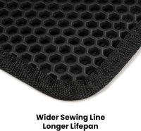 Cat Litter Mat Compact Size 23.6"x14.6" for Small Spaces - Black / 46" x 35" (1 Pack) - image 3