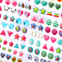 AUGSUN 240 Pcs Halloween Stick on Earrings for Little Girls – Fun for Kids & Family - Style A - image 2