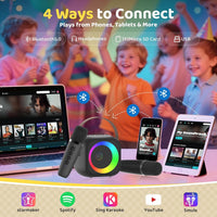 Karaoke Machine for Kids, Toys for 3-12 Years Old Girls Gifts – Fun for Kids & Family - Black - image 4