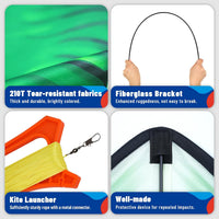 SGftre Complete Kite with Handle, Line & Accessories - 1 / Green Shark - image 2