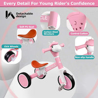 Tricycle for Kids 1-3 Year Olds - Basic Pink - image 4