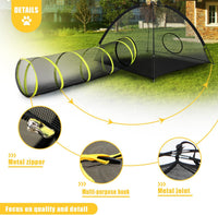 Outdoor Cat Enclosures for Indoor, Portable Mesh Tent - 2PC Cat House with Tunnel - image 3