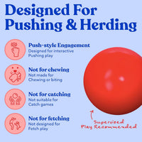 Doggie Dooley Virtually Indestructible Dog Ball - Red / X-Large (14 inch) - image 3