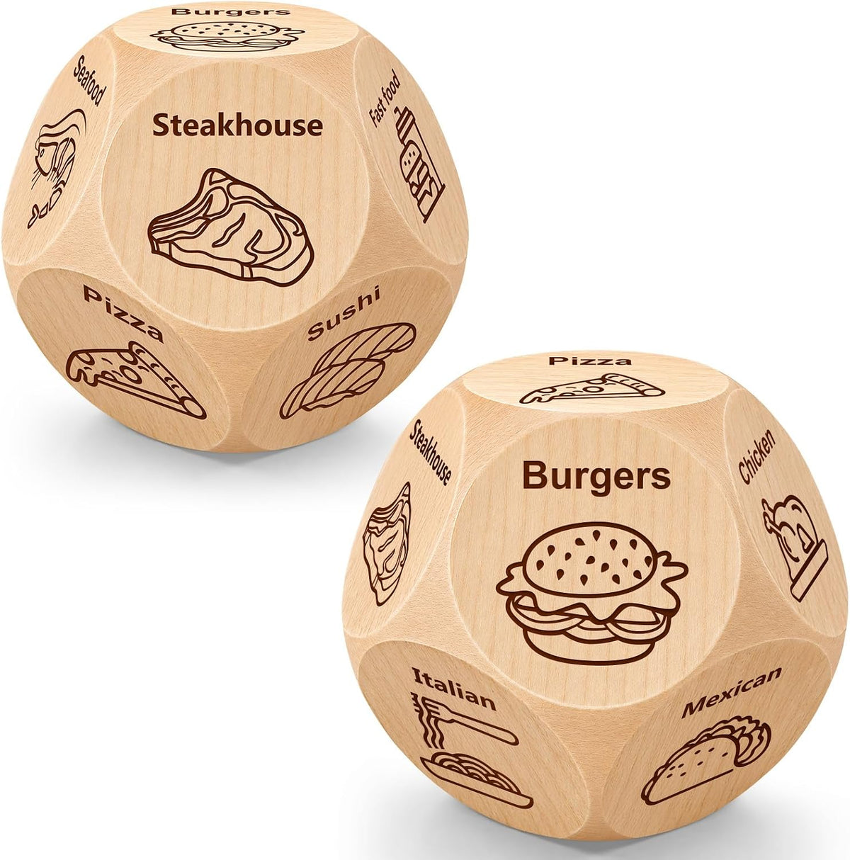 Winzwon Stocking Stuffers for Men Women - Wood 2pcs