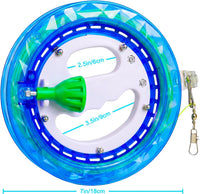 YFAFENGS blue kite string reel with safety lock and 1000 ft of kite line - view 4