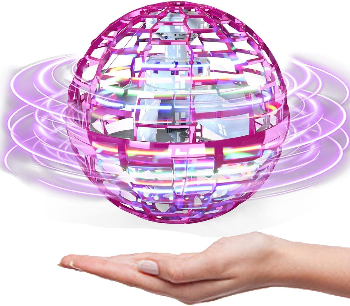 ATHLERIA Magic Flying Orb Ball, Boomerang Hover Balls - Flying Ball Only / Pink