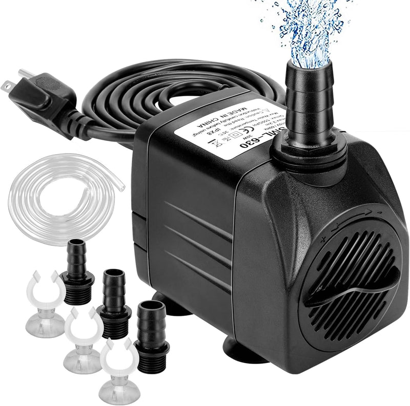 GROWNEER 550GPH Submersible Pump 30W Ultra Quiet Fountain Water Pump - 1 / 6.6x5.1in