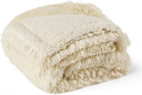 Bedsure Waterproof Dog Blankets for Large Dogs, Fluffy Faux Fur - Cream / M(30x40") - image 3