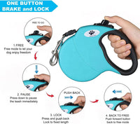 16ft Retractable Dog Leash for Large Breed Dogs up to 110 lbs - Small / Blue - image 4