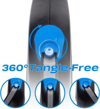 Retractable Dog Leash, 26ft Dog Leash for Small Medium Large Dogs Up to 110lbs, 360° Tangle-Free - 16 ft / Black Blue - image 4