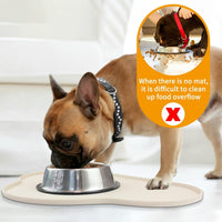 Silicone Pet Placemat for Dogs and Cats - 18.8"L x 11.7"W / Beige - image 2