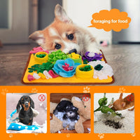 Snuffle Mat for Dogs, Sniff Mat Slow Feeding Mat for Small Pets Cats, Rabbits - Help Stress Relief - Orange - image 3