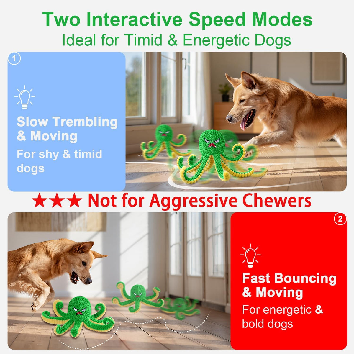Interactive Dog Toys Octopus to Keep Them Busy – Essentials for Dogs - Green - image 2