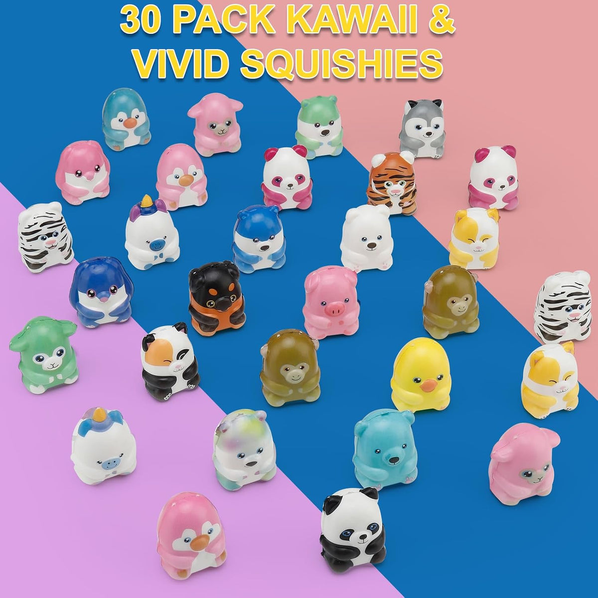 CURIBBLE 30 pack slow rising animal squishy toys in colorful capsules - view 4