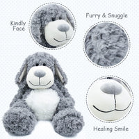 WEIGEDU floppy stuffed dog plush, 20 inch brown puppy with soft plush fur - view 21
