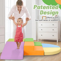 TODIBY 6-Piece Soft PU Leather Toddlers Climbing Toys - Apricot Pink, Blue, Orange, Green, Purple / Regular Size - image 2