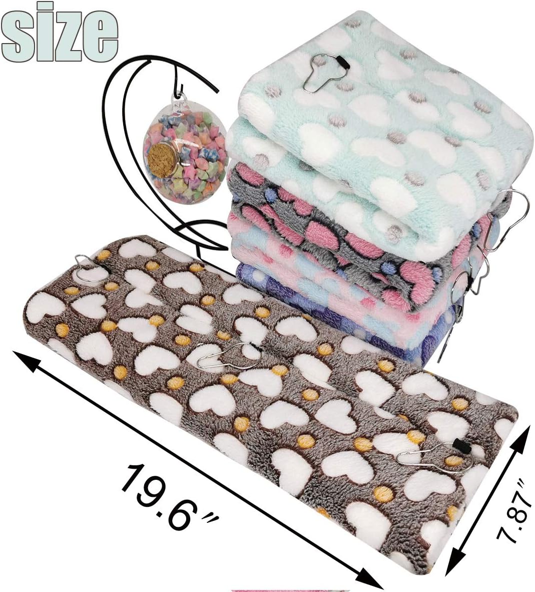 LEFTSTARER Guinea Pig Accessories Sugar Glider Cage Accessories - Brown / Heart - image 2