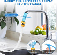 Handheld Shower Head with 6 Ft Hose Slip-On Faucet Attachment for Pet Bathing Kitchen and Utility Sink