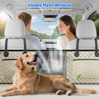 Dog Car Seat Cover for Back Seat - Khaki / L - For Cars/SUV/ Sedans/MPV - image 3