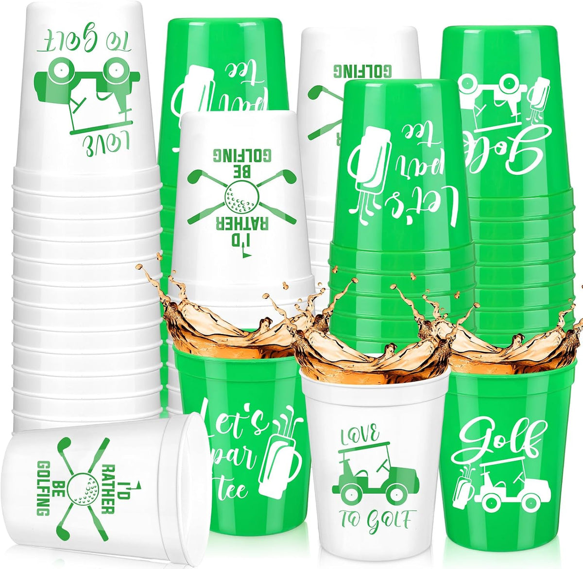 Norme 24 reusable plastic soccer party cups in 4 printed styles - view 6