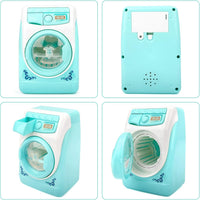 deAO Washing Machine Toy for kids Sound Lights Laundry Play Set - Green - image 4